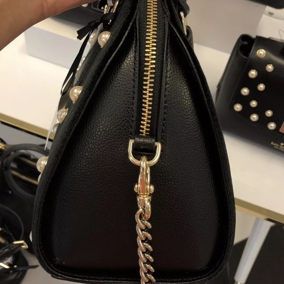 ⛔️SOLD/Authentic Kate Spade velvet/Leather/pearls - Picture 8 of 8